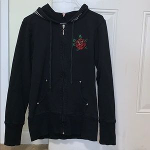 Sweet N’ kool Outfitters Rhinestone Zip Up